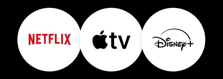 Netflix, Apple TV and Disney+